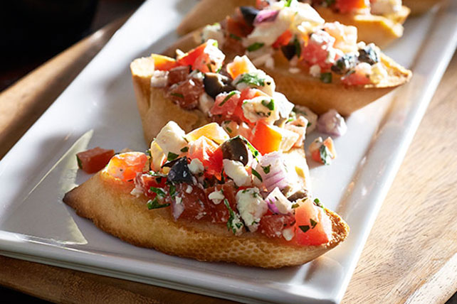 Tomato Basil Bruschetta with Feta Athenos