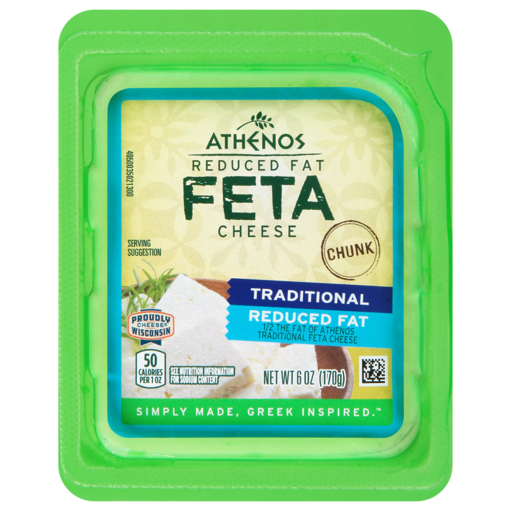 Reduced Fat Chunk Traditional Feta Cheese - Resealable - Athenos