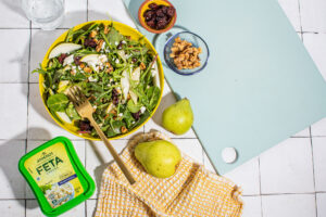 Pear and Walnut Feta Salad