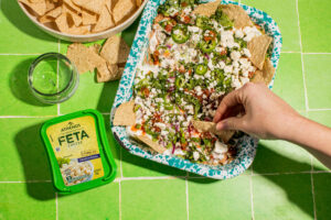 Traditional 7 Layer Bean Dip with Feta