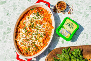 3-Ingredient Ravioli Bake with Feta