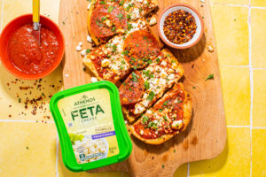 Air Fryer Feta Garlic Bread Pizza