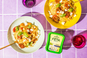 Bursted Tomato Pasta with Feta