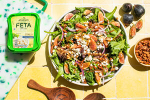 Fig, Feta & Arugula Salad with Balsamic Dressing